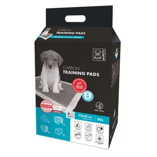 M-Pets (М-Петс) Carbon Training Pads - Одноразові пелюшки з бамбуковим вугіллям для собак; 45х33 см / 30 шт.