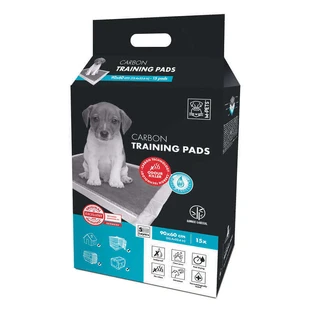 M-Pets (М-Петс) Carbon Training Pads - Одноразові пелюшки з бамбуковим вугіллям для собак; 90х60 см / 15 шт.