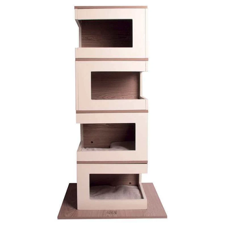 M-Pets (М-Петс) CatElite Brigitte Cat tree – Игровой модульный комплекс Бриджит с 4 домиками для кошек; 60х60х116 см: цены и характеристики