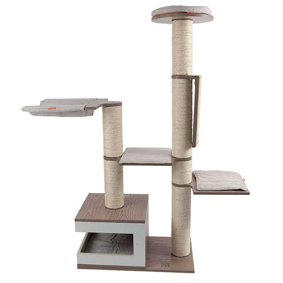 M-Pets (М-Петс) CatElite Marlon Cat tree – Ігровий комплекс Марлон з дряпкою для котів; 68х40х142 см: ціни та характеристики