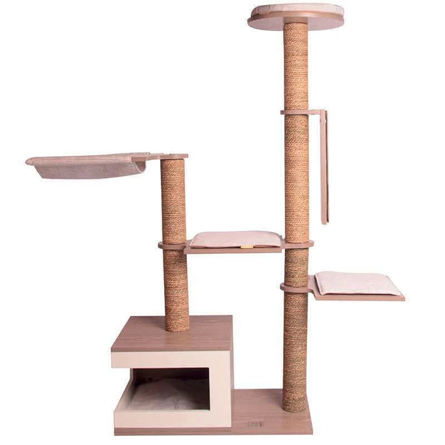 M-Pets (М-Петс) CatElite Marlon Cat tree – Игровой комплекс Марлон с 4 лежаками, домиком и когтеточкой для кошек; 68х40х126 см: цены и характеристики