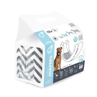M-Pets (М-Петс) Diapers-Male Dog - Подгузники гигиенические для кобелей; M / 28-42 см