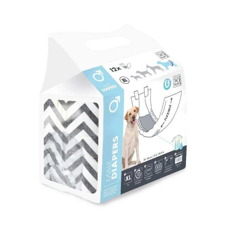 M-Pets (М-Петс) Diapers-Male Dog - Подгузники гигиенические для кобелей; XL / 54-66 см: цены и характеристики
