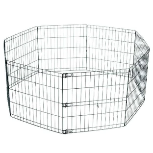 M-Pets (М-Петс) Foldable Puppy Pen - Металлический складной вольер для щенков; S / 8x62x66 см