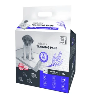 M-Pets (М-Петс) Lavender Puppy Training Pads - Одноразові пелюшки з ароматом лаванди для привчання цуценят до туалету; 60х60 см / 30 шт.