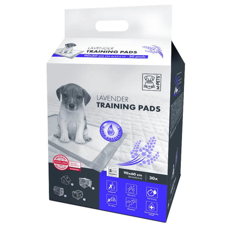 M-Pets (М-Петс) Lavender Puppy Training Pads - Одноразовые пеленки с ароматом лаванды для приучения щенков к туалету; 90х60 см / 30 шт.: цены и характеристики