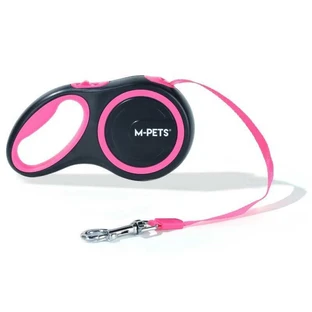 M-Pets (М-Петс) Liberty Dog Retractable Leash - Поводок-рулетка для собак; M / 5 м (Розовый)