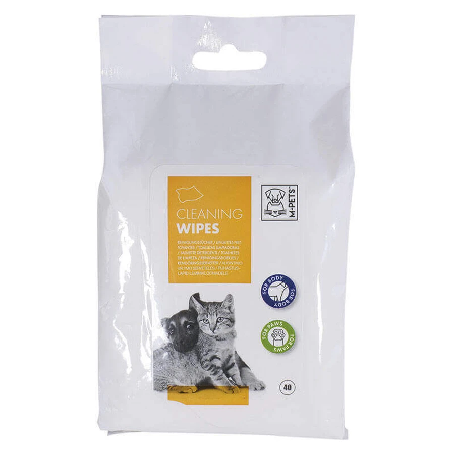 M-Pets (М-Петс) Pet Cleaning Wipes - Вологі очищаючі серветки для котів, собак і гризунів; 40 шт.: ціни та характеристики