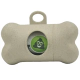 M-Pets (М-Петс) Poo Bamboo Waste Bag Dispenser - Диспенсер з бамбуку з органічними мішками для відходів життєдіяльності тварин; Комплект