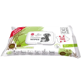 M-Pets Pet Cleaning Wipes Bamboo - Вологі очищаючі серветки для собак, котів і гризунів; 30 шт.