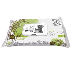 M-Pets Pet Cleaning Wipes Bamboo - Вологі очищаючі серветки для собак, котів і гризунів; 40 шт.