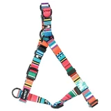 M-Pets Urban Style Jazz Harness Dog - Шлея з принтом смужки для собак; S/1,5x120 см (Різнокольоровий)