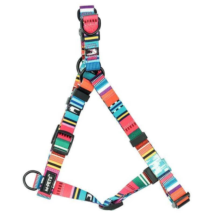 M-Pets Urban Style Jazz Harness Dog - Шлея з принтом смужки для собак; S/1,5x120 см (Різнокольоровий): ціни та характеристики