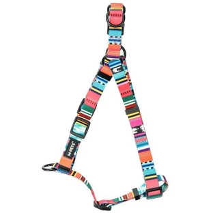 M-Pets Urban Style Jazz Harness Dog - Шлея з принтом смужки для собак; М/2x120 см (Різнокольоровий)