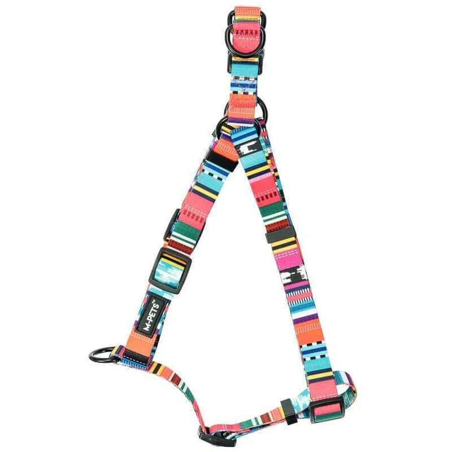 M-Pets Urban Style Jazz Harness Dog - Шлея з принтом смужки для собак; М/2x120 см (Різнокольоровий): ціни та характеристики