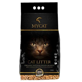 Mycat (Майкет) Cat litter - Деревний наповнювач для котячого туалету та кліток гризунів; 3 кг (Коричневий)