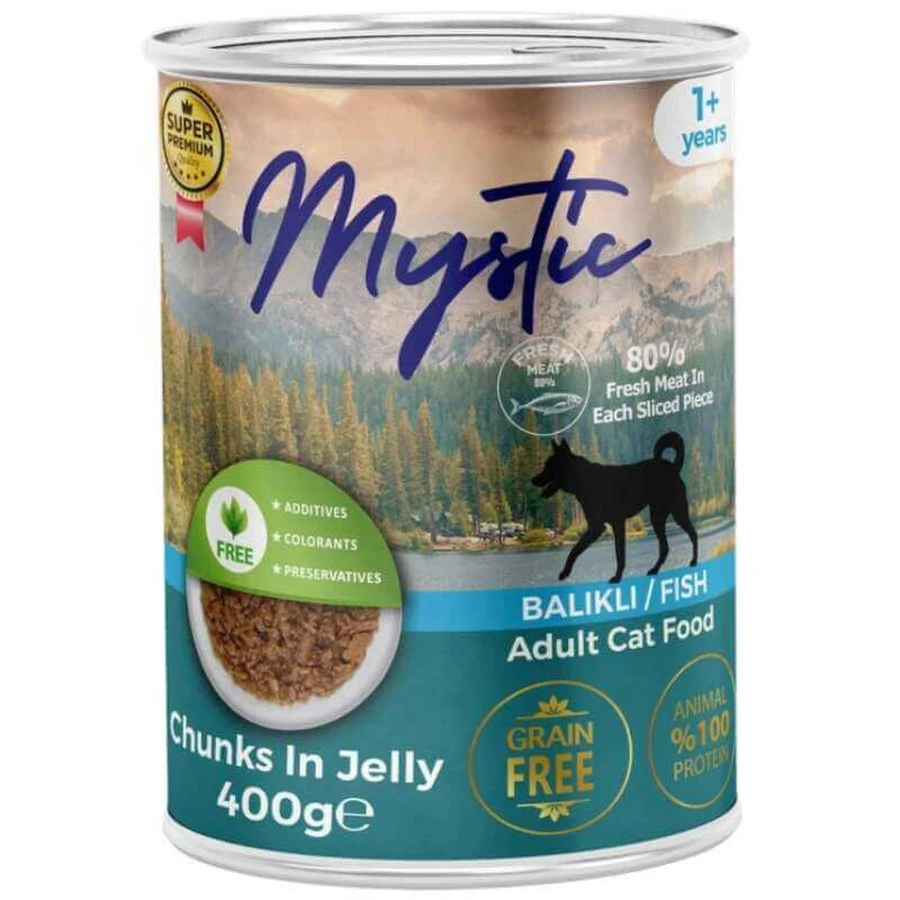 Mystic Jelly - Консервированный корм кусочки рыбы в желе для собак; 400 г: цены и характеристики