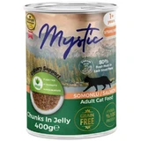 Mystic Jelly - Консервированный корм кусочки лосося в желе для стерилизованных котов; 400 г