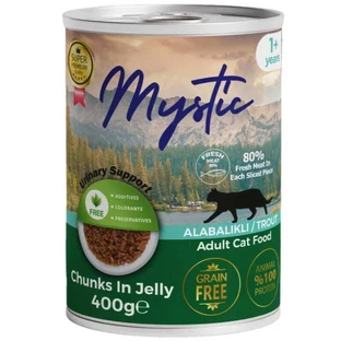 Mystic Jelly - Консервированный корм кусочки форели в желе для котов; 400 г