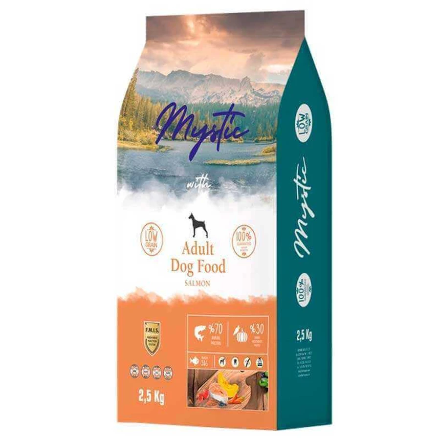 Mystic (Містік) Adult Dog Food Salmon - Низькозерновий сухий корм з лососем для дорослих собак усіх порід; 2,5 кг: ціни та характеристики