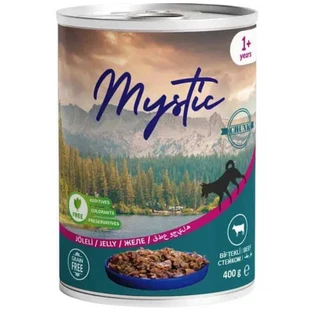 Mystic Jelly - Консервированный корм кусочки говядины в желе для собак; 400 г
