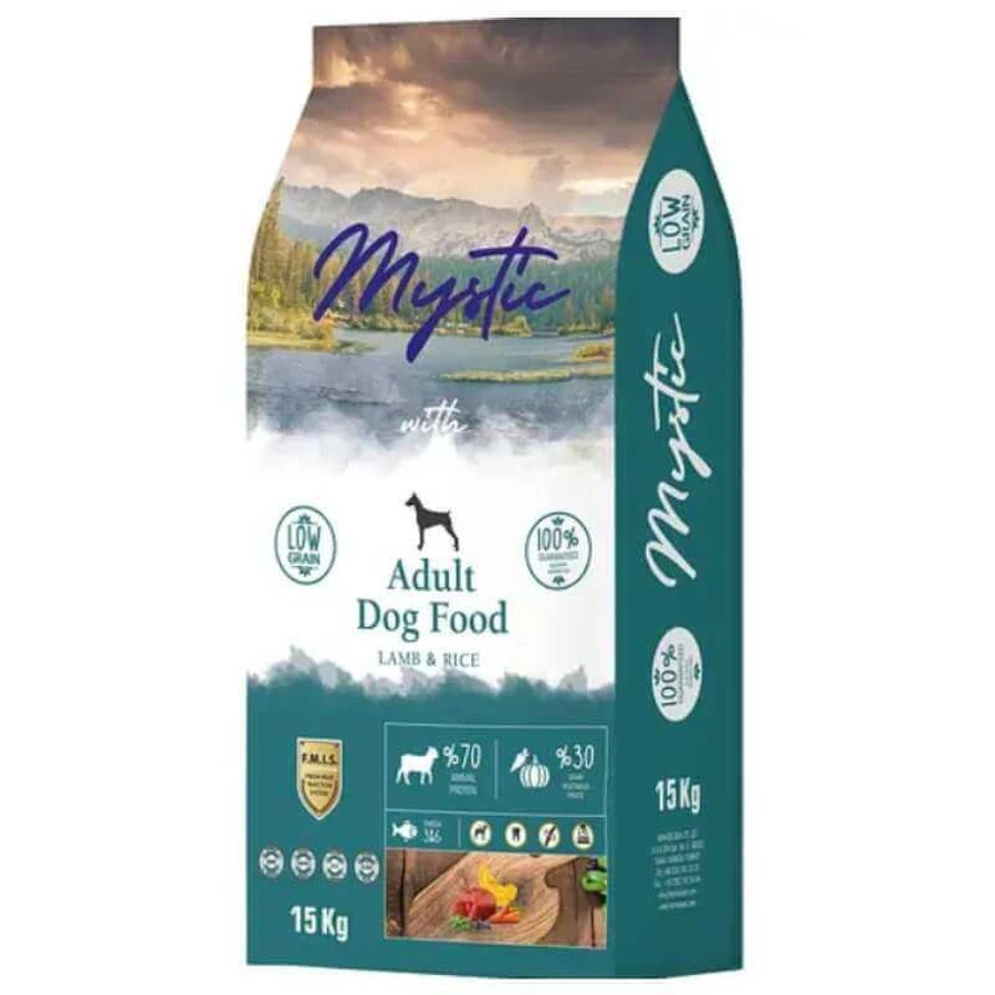 Mystic Adult Dog Food - Сухий беззерновий корм з ягням та рисом для дорослих собак; 15 кг: ціни та характеристики