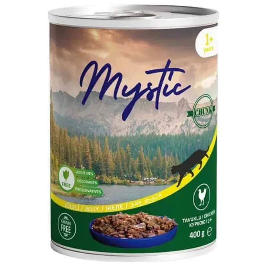 Mystic Jelly - Консервований корм шматочки курки в желе для котів; 400 г: ціни та характеристики