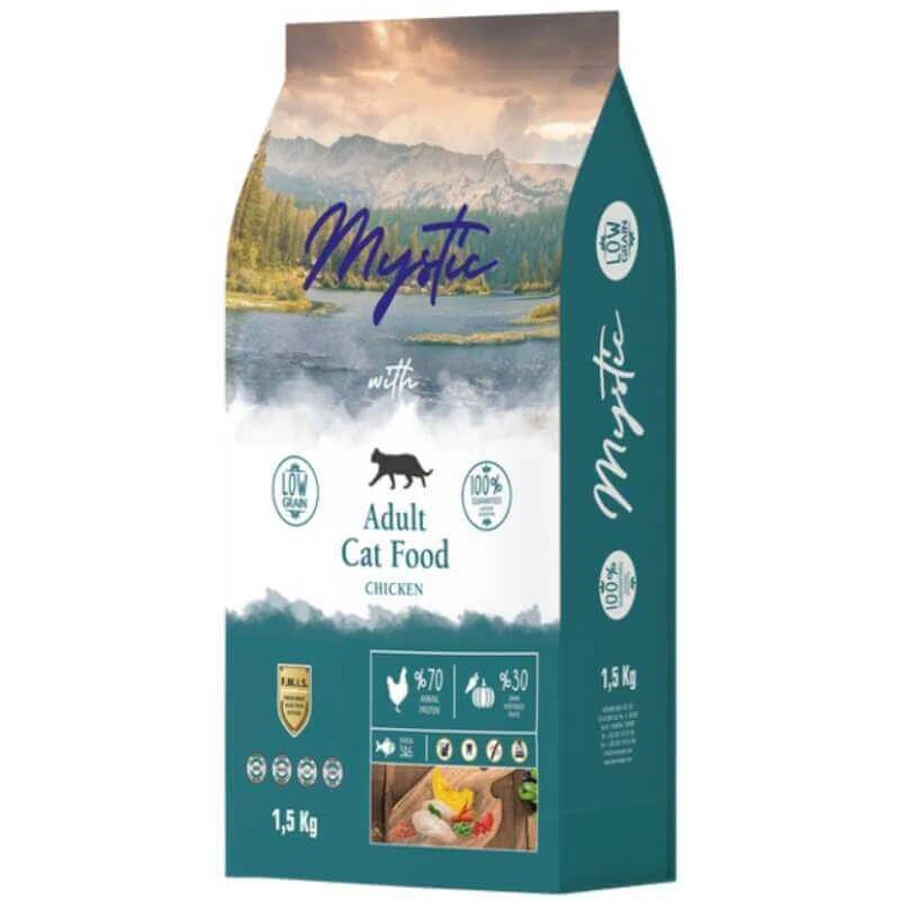 Mystic Adult Food Chicken - Сухий беззерновий корм з куркою для дорослих котів; 1,5 кг: ціни та характеристики