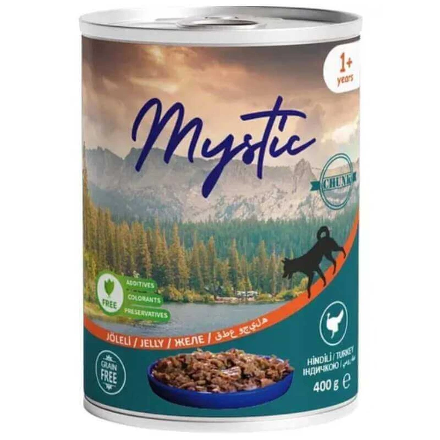 Mystic Jelly - Консервований корм шматочки індички в желе для собак; 400 г: ціни та характеристики
