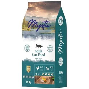 Mystic Adult Food Chicken - Сухий беззерновий корм з куркою для дорослих котів; 15 кг