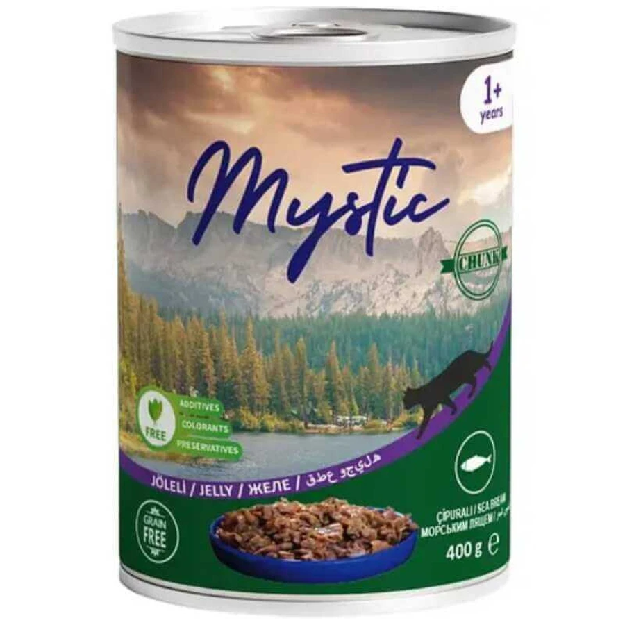 Mystic Jelly - Консервированный корм кусочки морского леща в желе для котов; 400 г: цены и характеристики
