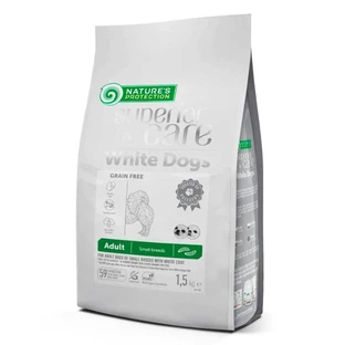 Nature's Protection Superior Care White Dogs Grain Free with Insect Adult Small Breeds - Сухой беззерновой корм с насекомыми для взрослых собак малых пород c белой шерстью; 10 кг