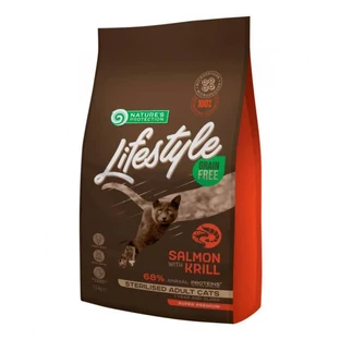 Nature's Protection (Нейчерес Протекшн) Lifestyle Grain Free Salmon with krill Sterilised Adult Cat – Сухой беззерновой корм с лососем для стерилизованных взрослых кошек; 1,5 кг