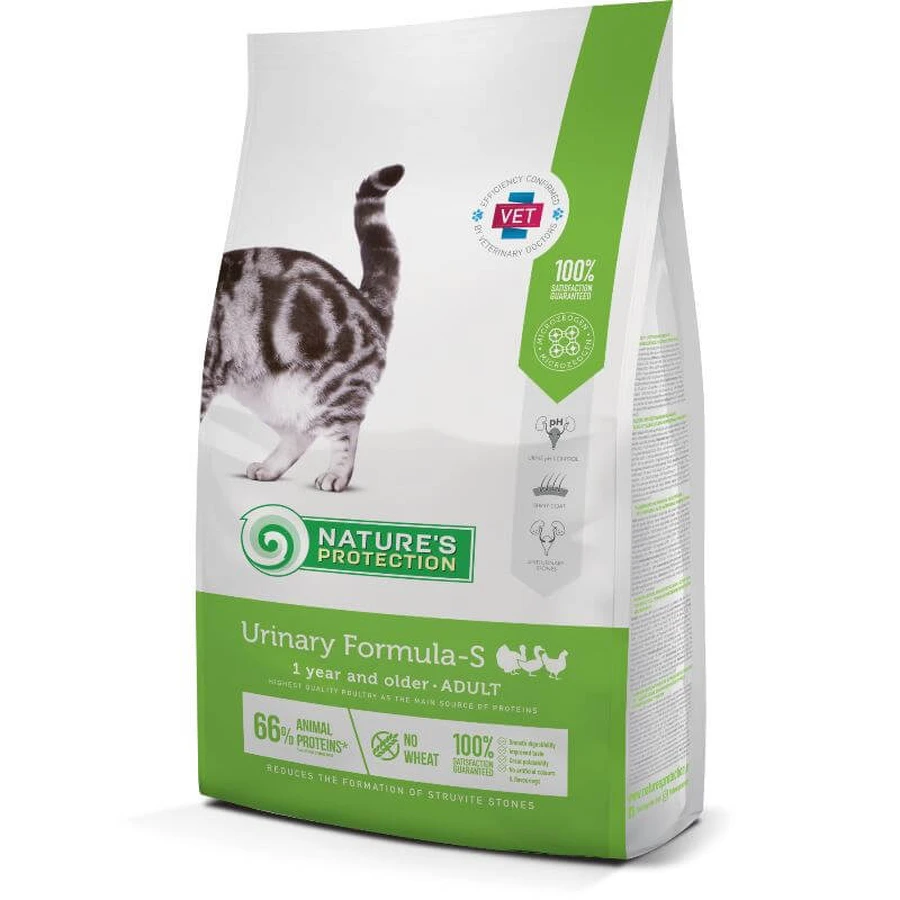 Nature‘s Protection Urinary Formula-S Adult - Ветеринарная диета с птицей для поддержания здоровья мочеполовой системы котов; 7 кг: цены и характеристики