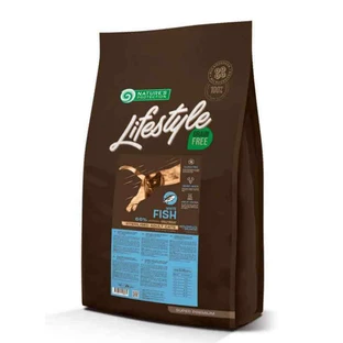 Nature's Protection Lifestyle Grain Free White Fish Sterilised Adult Cat – Сухой беззерновой корм с белой рыбой для стерилизованных взрослых кошек; 7 кг