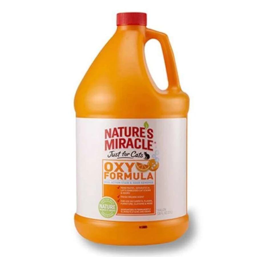 Nature's Miracle (Нейчерс Міракл) Set-In Stain Destroyer Oxy Formula - Винищувач плям і запахів 'Оранж-Оксі' для котів; 3,7 л: ціни та характеристики