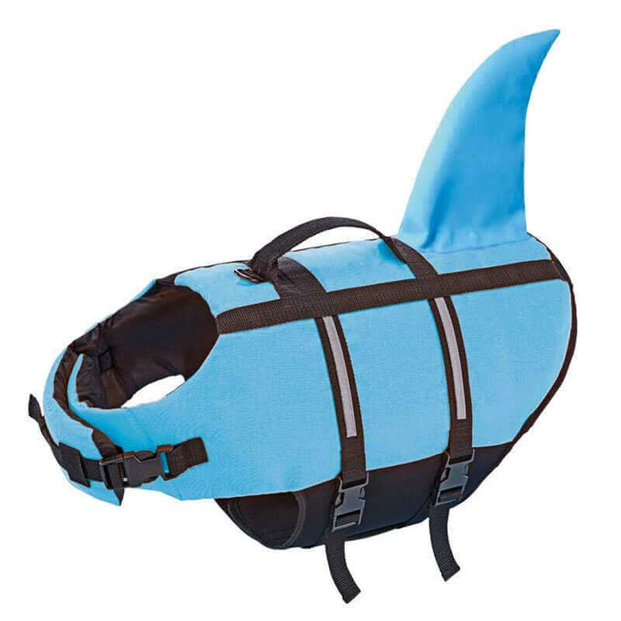 Nobby Dog Buoyancy Aid Sharki - Рятувальний жилет для собак дрібних, середніх і великих порід; XL / 45 см (Блакитний / Чорний): ціни та характеристики