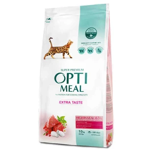 OptiMeal Veal Extra Taste Cat – Сухий корм з високим вмістом телятини для котів; 10 кг