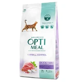 OptiMeal Duck Hairball Control Cat – Сухий корм з качкою для кішок, що сприяє виведенню шерсті із ШКТ; 10 кг