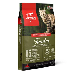 Orijen Tundra Cat - Сухой корм с мясом дичи, рыбы и птицы для котов на всех стадиях жизни; 5,4 кг