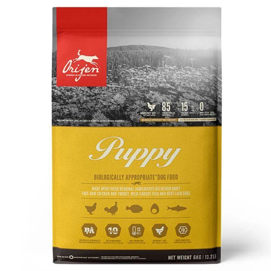 Orijen Puppy - Сухой корм с мясом цыплят и индейки для щенков; 6 кг: цены и характеристики