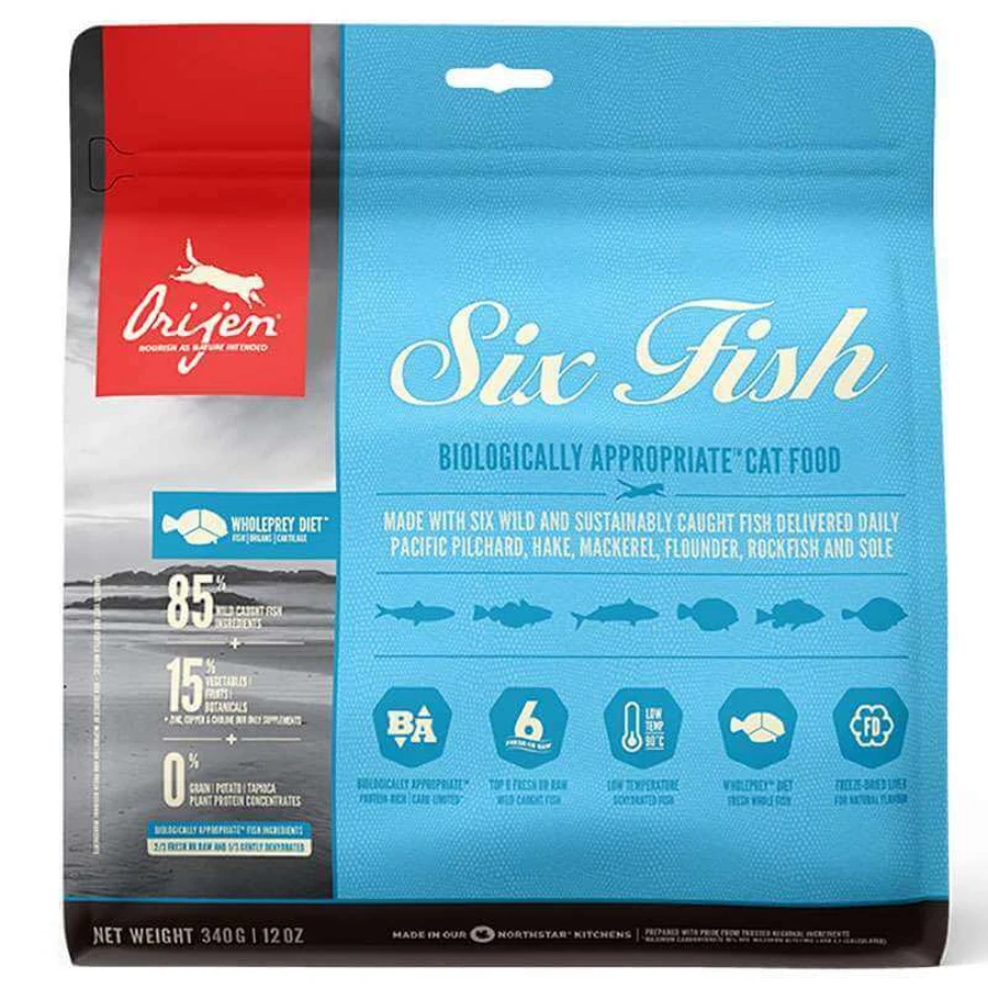Orijen 6 Fish Cat amp; Kitten - Сухий корм з 6 видами риби для котів всіх порід і всіх стадій життя; 340 г: ціни та характеристики