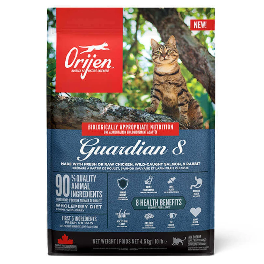 Orijen Guardian 8 Cat - Сухий корм з м'ясом риби та птиці для котів на всіх стадіях життя; 4,5 кг: ціни та характеристики