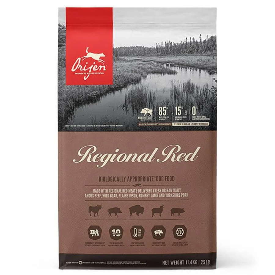 Orijen Regional Red Dog - Сухий корм з яловичиною для собак різних порід на всіх стадіях життя; 11,4 кг: ціни та характеристики