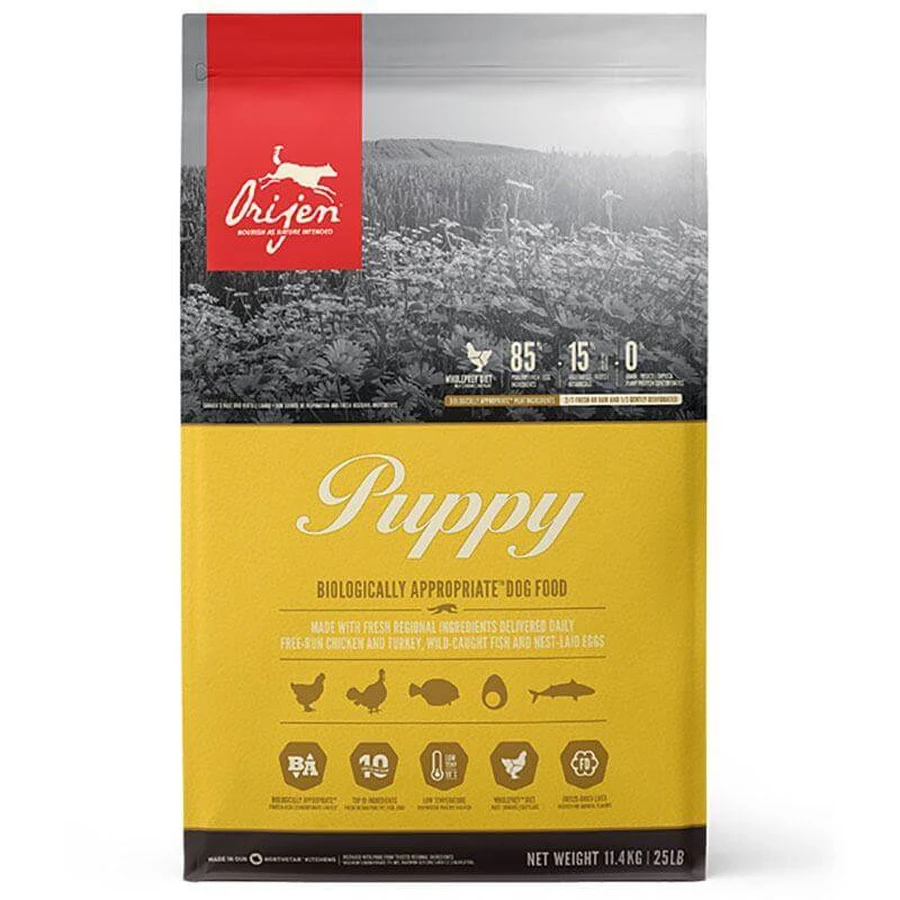 Orijen Puppy - Сухой корм с мясом цыплят и индейки для щенков; 11,4 кг: цены и характеристики