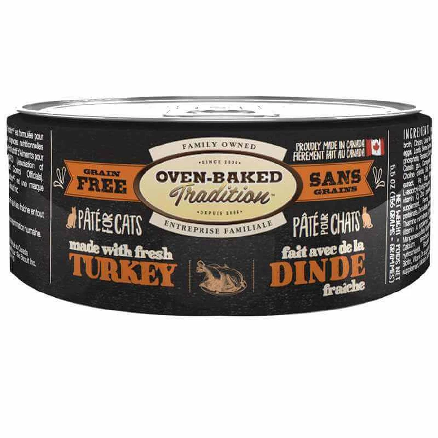 Oven-Baked (Овен-Бэкет) Tradition Cat Fresh Turkey - Консервированный беззерновой корм со свежим мясом индейки для кошек (паштет); 156 г: цены и характеристики