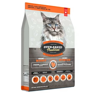 Oven-Baked (Овен-Бэкет) Tradition Fresh Turkey - Полувлажный полнорационный корм с индейкой для котов; 2,27 кг