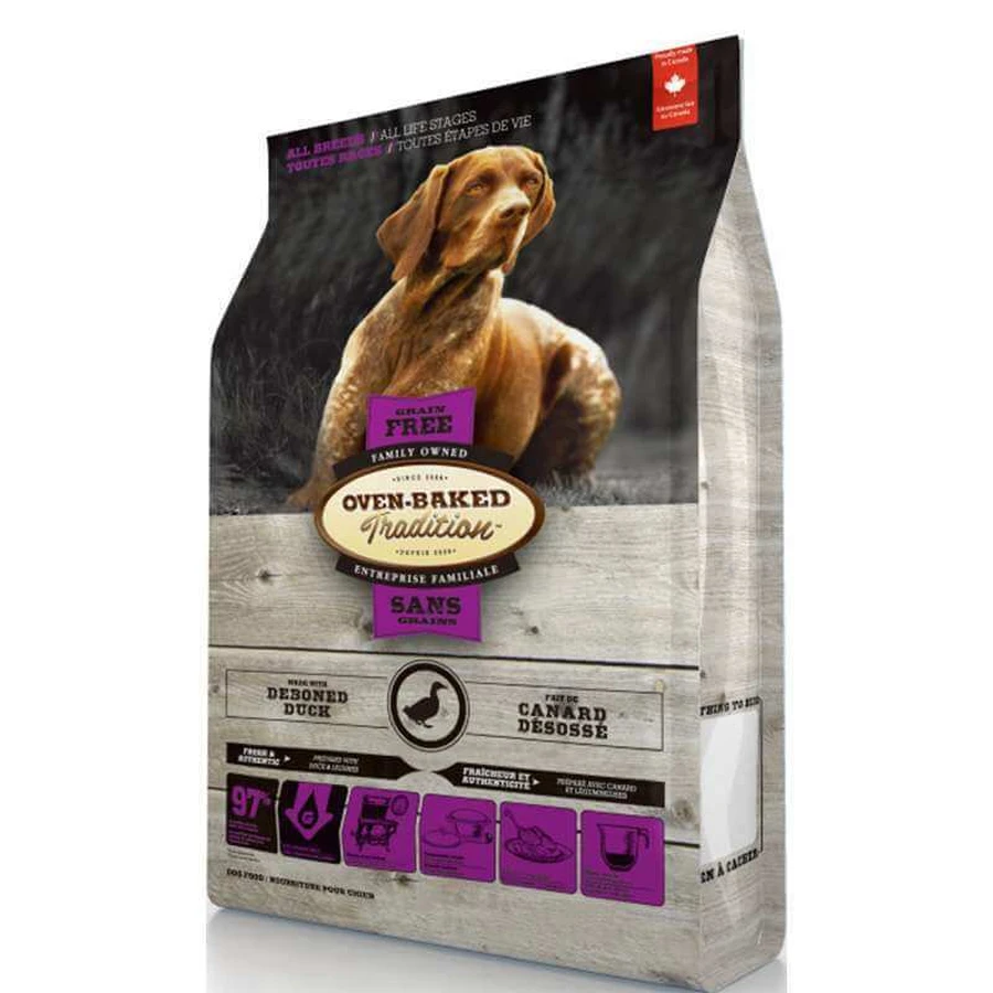 Oven-Baked (Овен-Бэкет) Tradition Grain-Free Duck Dog All Breeds - Беззерновой сухой корм со свежим мясом утки для собак различных пород на всех стадиях жизни; 2,27 кг: цены и характеристики