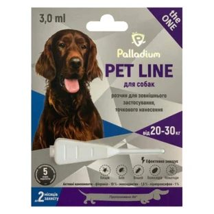 Palladium (Палладиум) Pet Line The One Dog - Противопаразитарные капли на холку от блох, клещей и гельминтов для собак; 20-30 кг