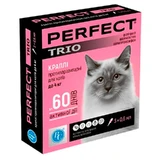 PerFect (ПьорФект) TRIO - Протипаразитарні краплі на холку проти бліх, кліщів та гельмінтів для котів (1 піпетка); до 4 кг / 0,6 мл